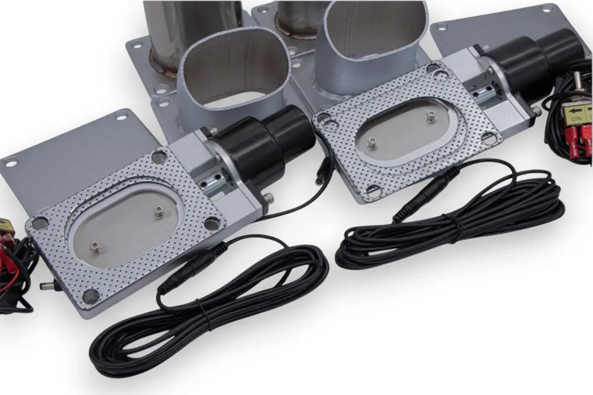 Granatelli Dual 3" Oval Electric Exhaust Cutout Kit, Stainless Steel Weld-In – 313530D