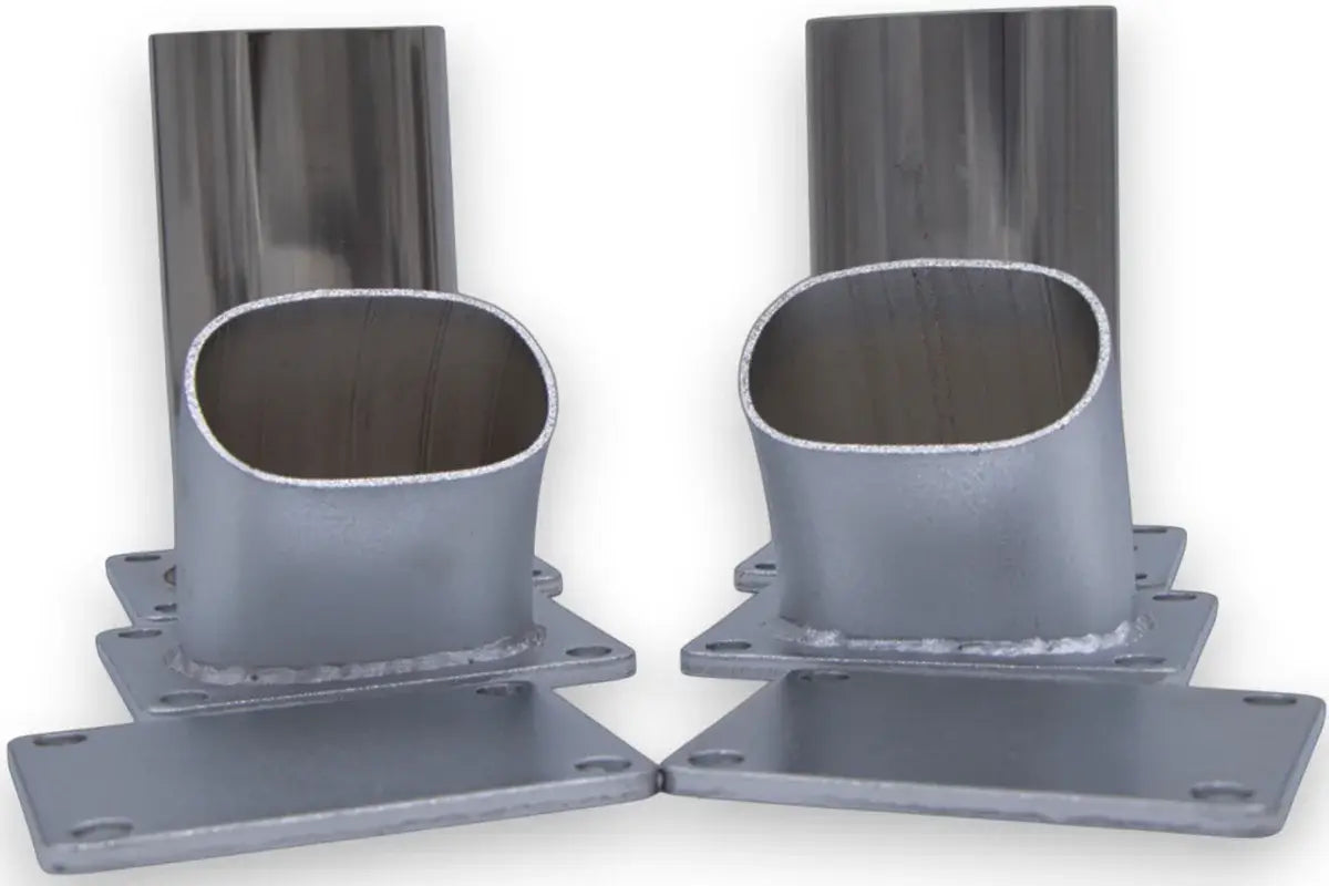 Granatelli Dual 3" Oval Electric Exhaust Cutout Kit, Stainless Steel Weld-In – 313530D