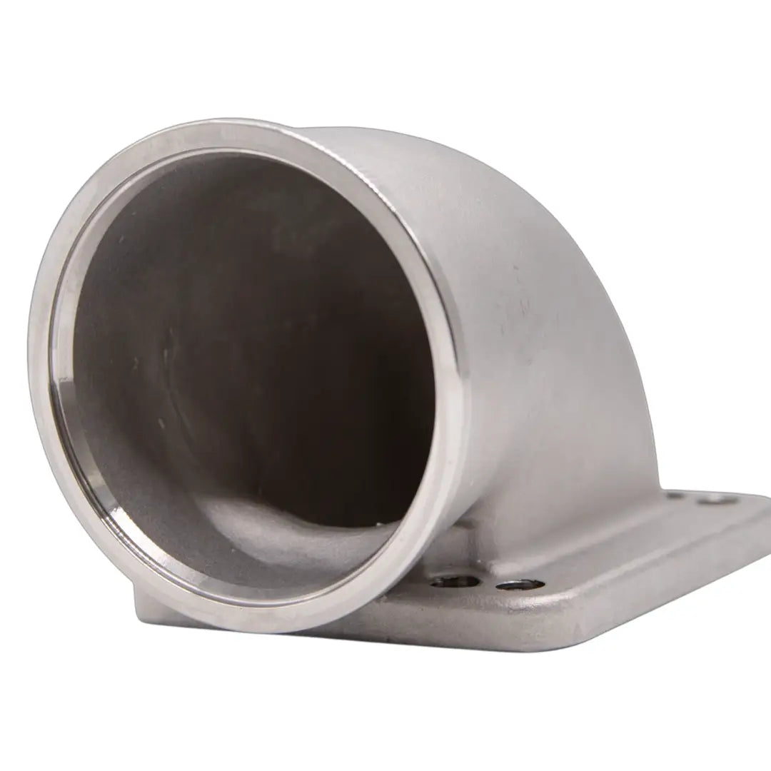 Granatelli Turbo Adapter, 90° Cast Elbow. 3.0" V-Band to T3/T4 Housing, Threaded