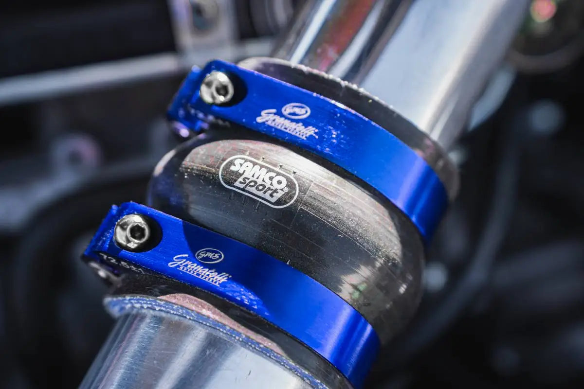 Granatelli Blue Anodized Billet Aluminum Hose Clamp 109.6mm–111.6mm (Approx. 4.31"–4.39") – 971400B