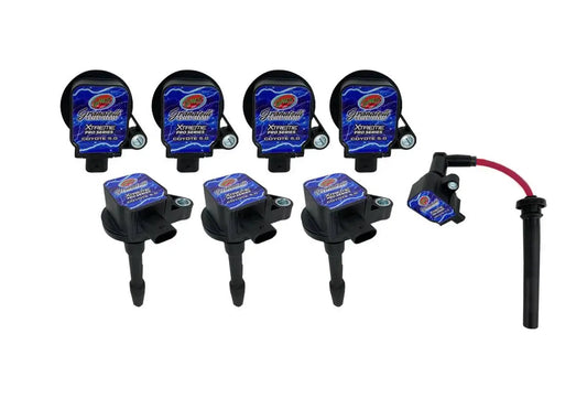 Granatelli 65kV Pro Series Xtreme Coil Pack Kit with Red Ignition Wire for Ford 5.0L Coyote – 28-1818SC-R
