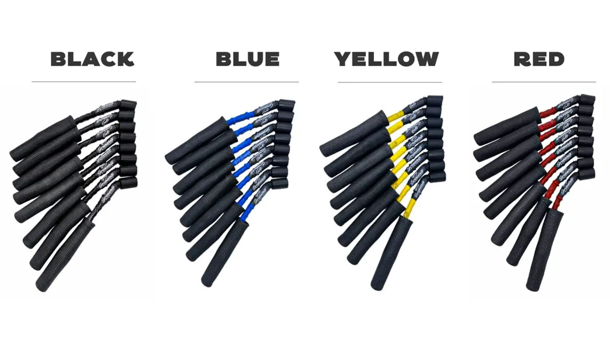 Granatelli GM LS & LT 0-Ohm 10" Yellow High-Temp Kevlar-Boot Coil-Near-Plug Spark Plug Wires – 28-1545HTYB