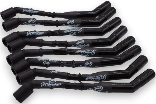 Granatelli GM LS & LT 0-Ohm 12" Black Ceramic-Boot Coil-Near-Plug Spark Plug Wires – 28-1629-CBB