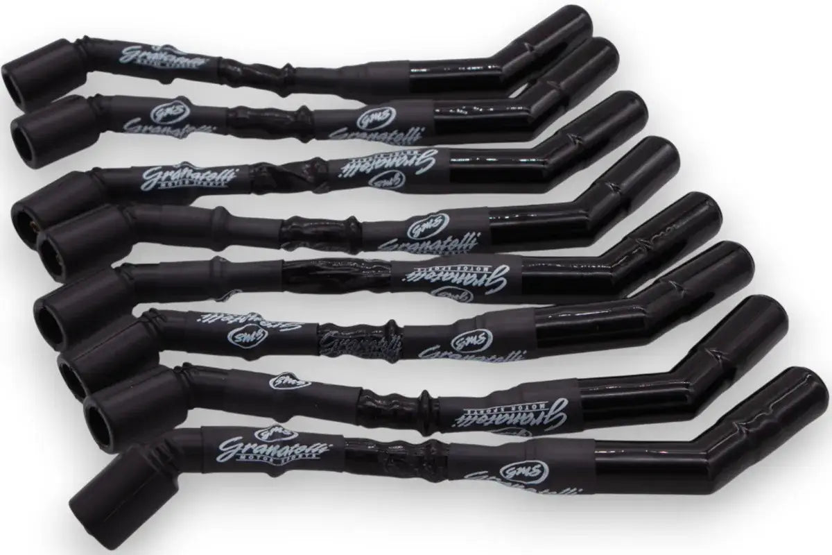 8 inch Black "0 ohm" High Performance Spark Plug Wires With Ceramic Boots 28-1811-CBB