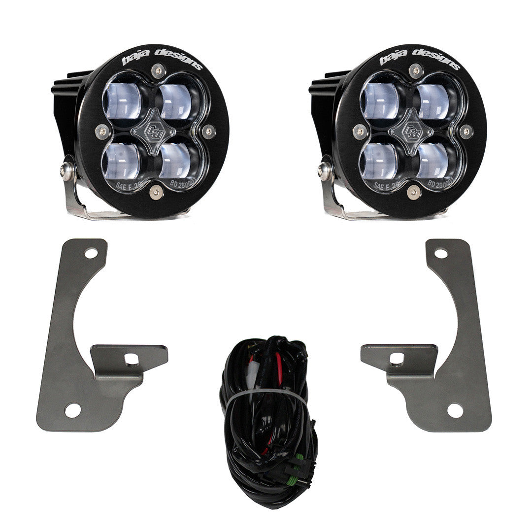 Baja Designs 07-09 Wrangler JK w/Premium Bumper Squadron R SAE Fog Pocket Kit - Clear 448144