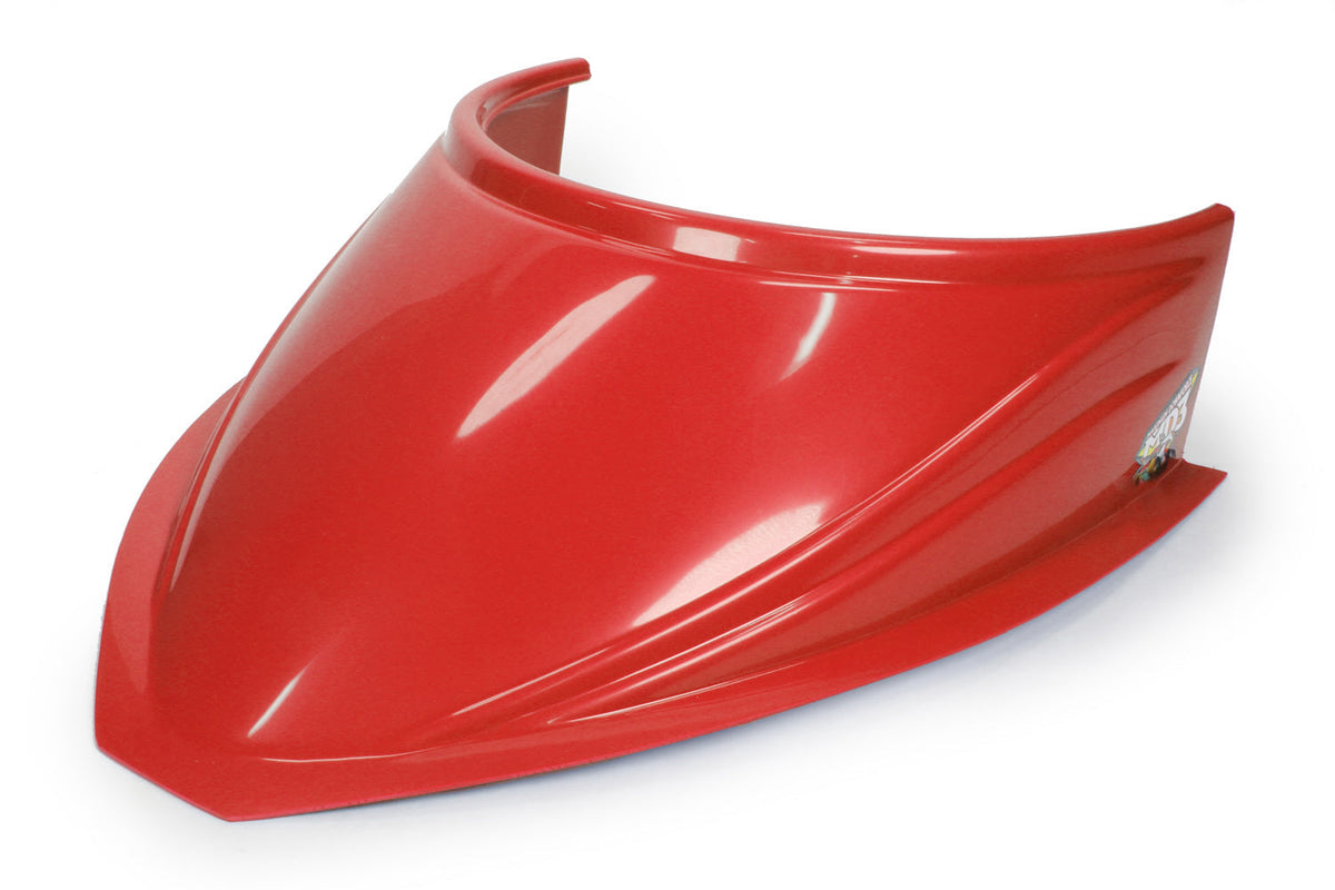 MD3 Hood Scoop 5in Tall Curved Red - 0404116R