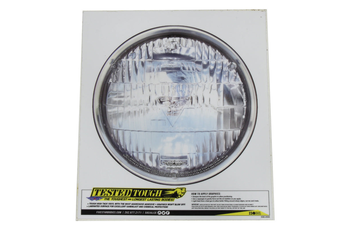 Univer. Headlight Decal 6.00in Diameter - H00410S