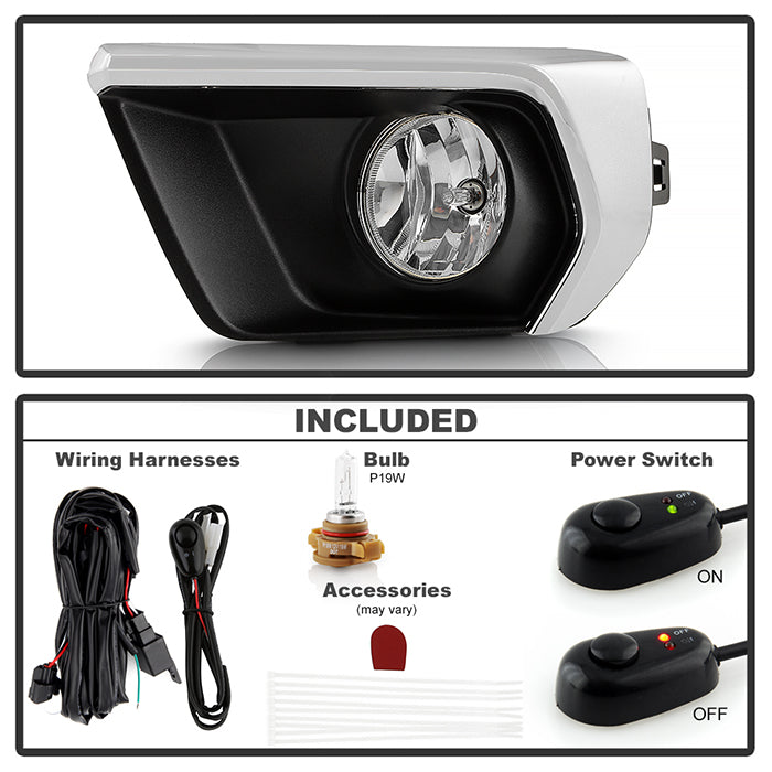SPYDER 21-22 Chevy Colorado OEM Style Fog Lights w/ Switch - Clear (FL-CCOL2021-C) 9050954