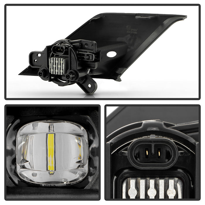 SPYDER Chevy Tahoe Suburban 2025+ OEM Style Full Led Fog Lights W/ Switch- Set FL-CSUB2025-LED-C 9055454