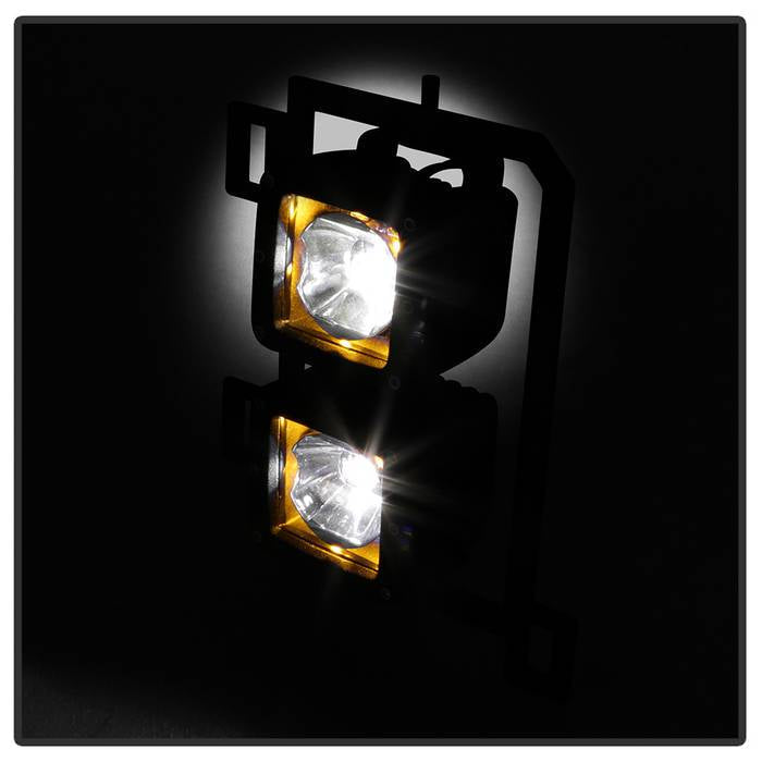 Spyder Dodge Ram 2013-2018 1500 Only Full LED Fog Lights W/Bracket and Universial Switch- Clear 9045424