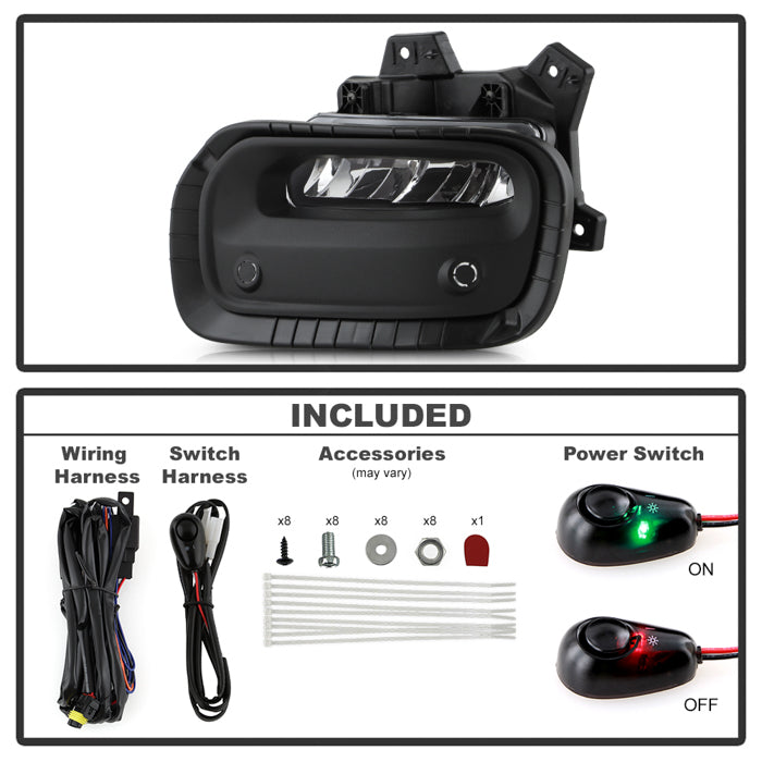 SPYDER  Dodge RAM 1500 2025+ OEM Style Full Led Fog Lights W/ Switch- Set FL-DR2025-15-LED-C 9055461