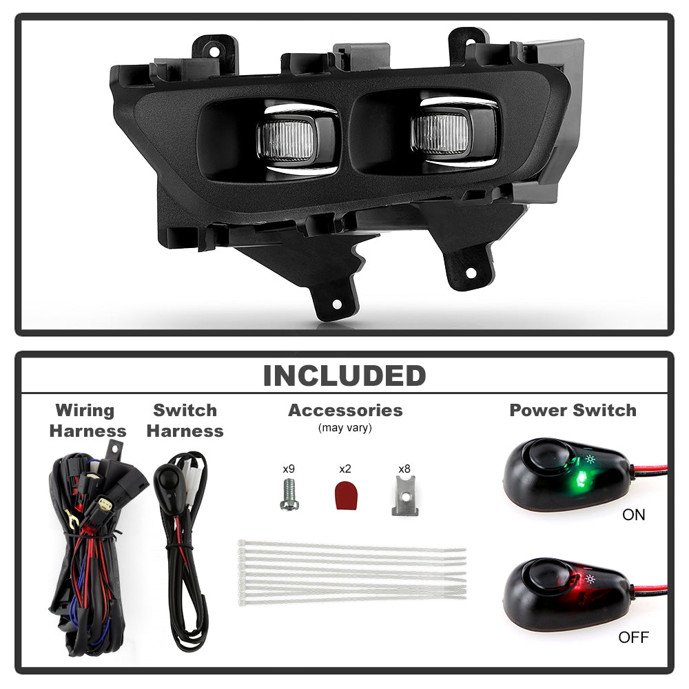 SPYDER 21-24 Ford F150 Raptor OEM Style LED Fog Lights w/ Switch 9054068