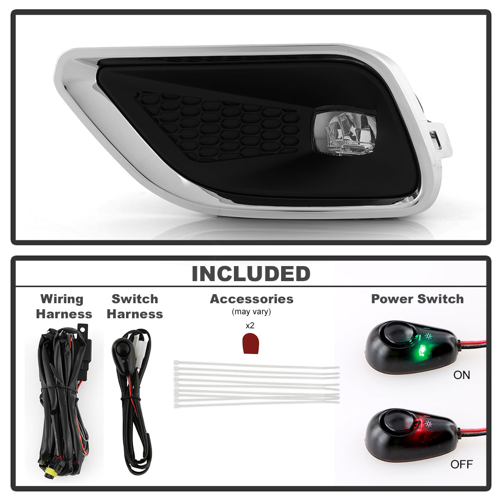 SPYDER 19-23 Jeep Cherokee OEM LED Fog Lights w/Switch - Clear (FL-JC19-LED-C) 9054204