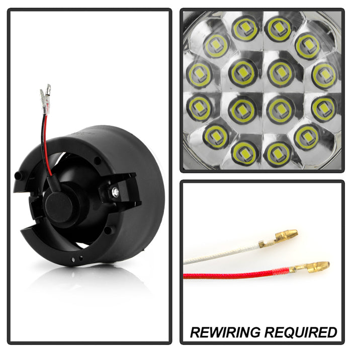 FR SPORT Spyder Jeep Grand Cherokee 05-09/Commander 06-08 LED Fog Lights w/Switch Clear...
