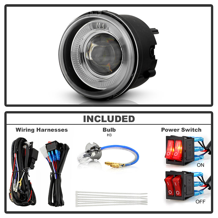 FR SPORT Spyder Dodge Charger 06-10/Caravan 05-07Halo Projector Fog Lights w/swch Clear...