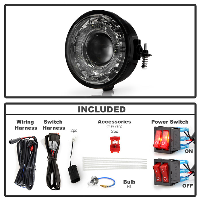 FR SPORT Spyder Ford F150 06-10 Halo Projector Fog Lights w/swch Smke FL-P-FF15006-HL-SM 5021311...