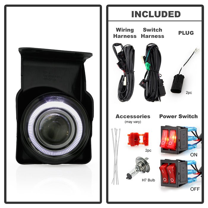 FR SPORT Spyder GMC Sierra 1500 03-06/1500HD 03-06 Halo Projector Fog Lights w/swch Smke...