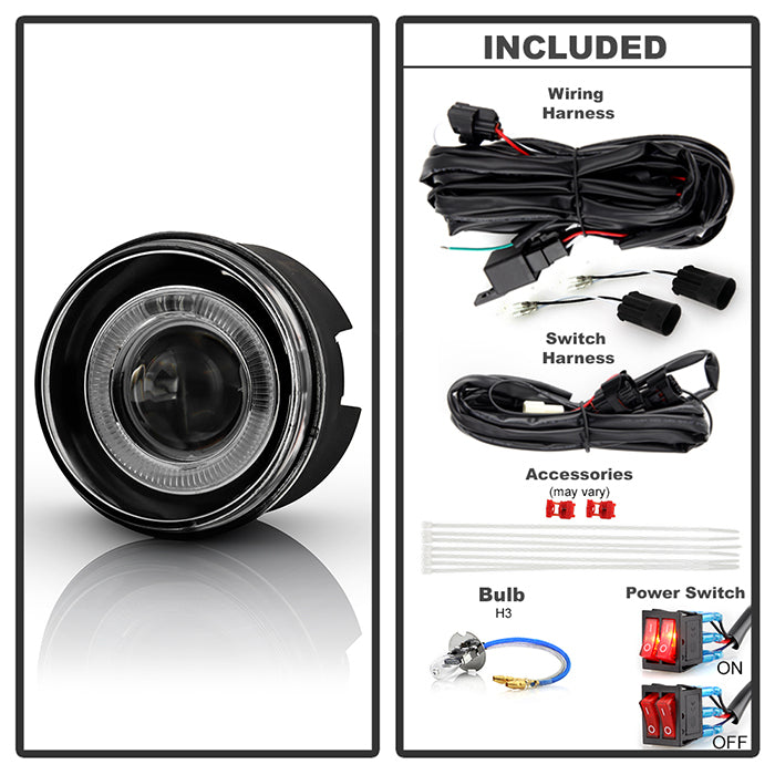 FR SPORT Spyder Jeep Grand Cherokee 05-09 Halo Projector Fog Lights w/swch w/swch Clear...
