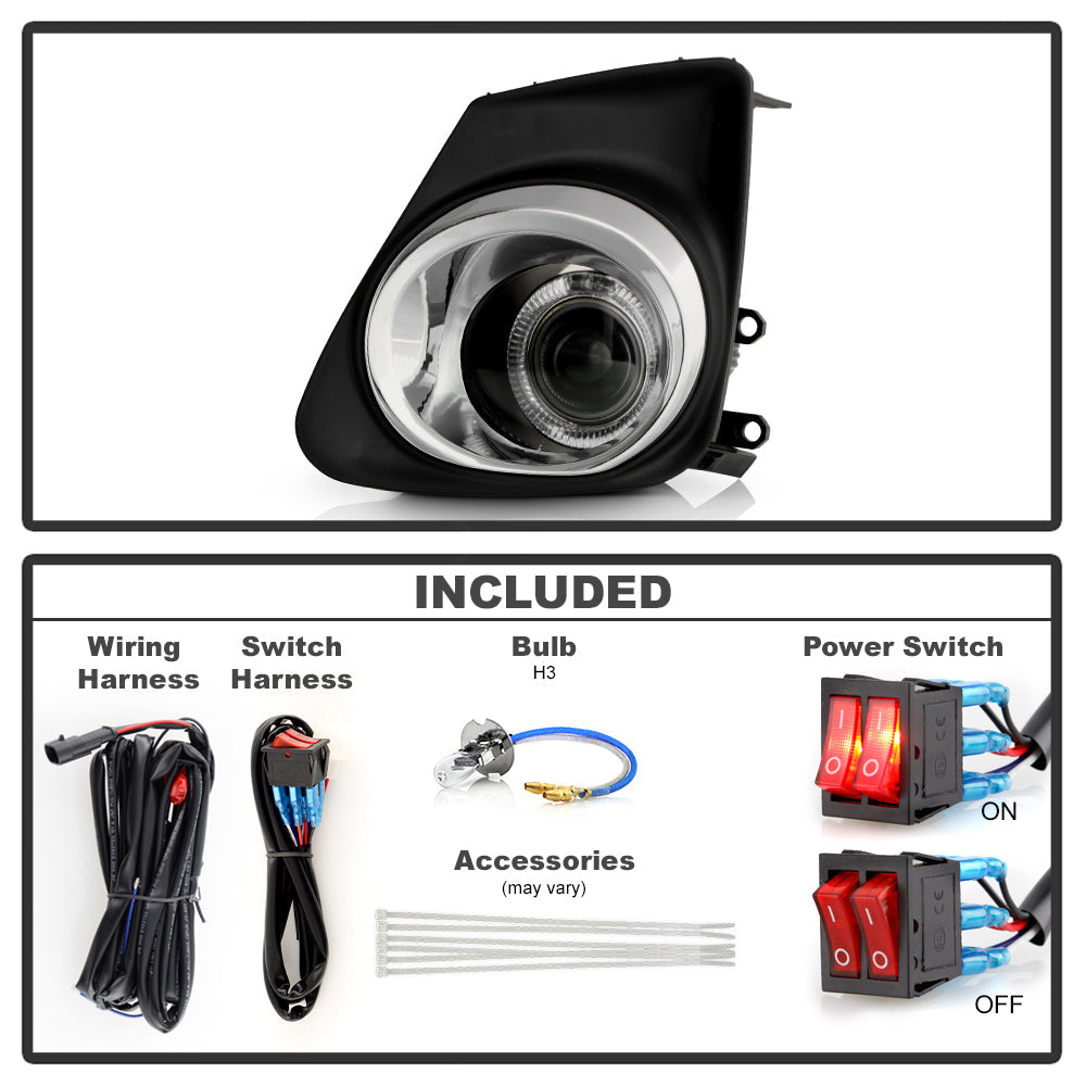 FR SPORT Spyder Toyota Corolla 11-13 Halo Projector Fog Lights w/Switch Clear FL-P-TCO2011-HL...