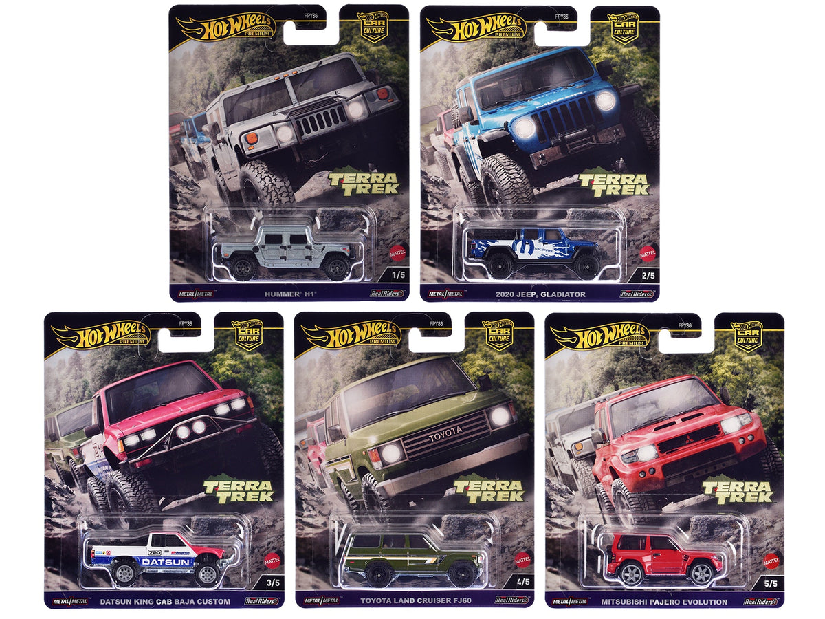 Rapid Vehicles "Terra Trek" 5 piece Set "Car Culture" 2024 Series C Diecast Model Cars by Hot...
