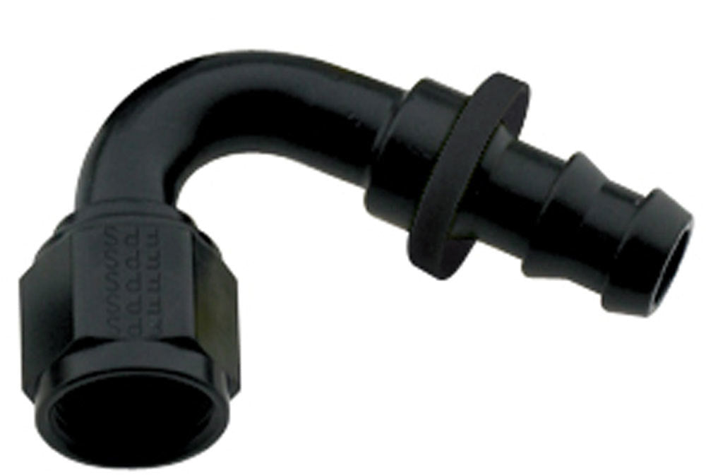 Hose Fitting #16 120 Deg Push Lock Black - 212016BL