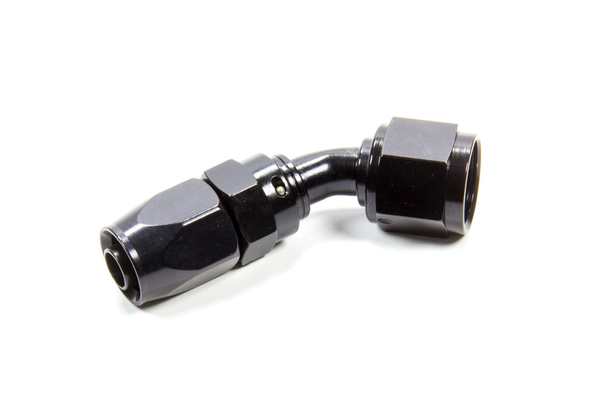 Hose Fitting #10 45 Deg. to #8 Hose Black - 224509BL