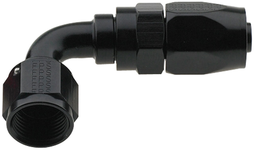 Hose Fitting #4 90 Deg Pro-Flow Black - 229004BL