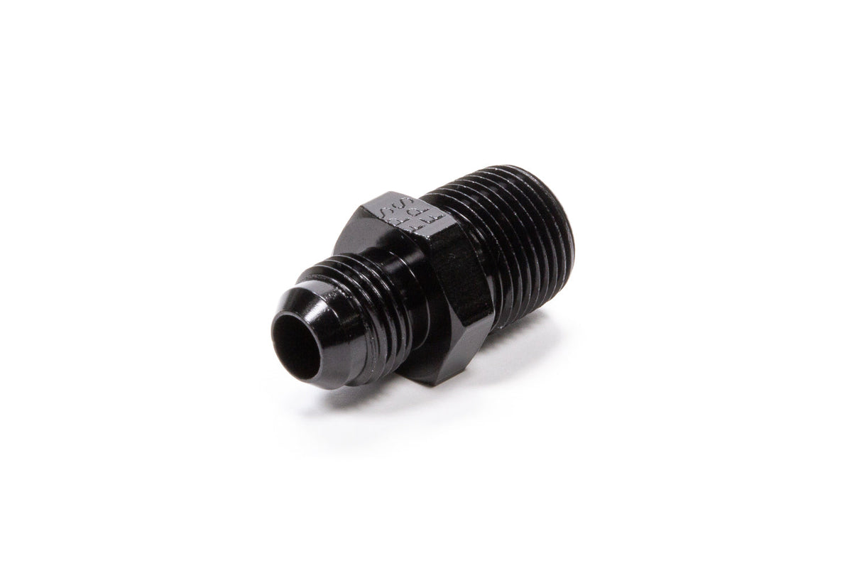 Straight Adapter Fitting #6 x 3/8 MPT Black - 481666BL