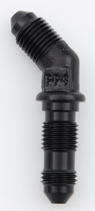#3 x 45 Deg Bulkhead Fitting Black - 483703BL