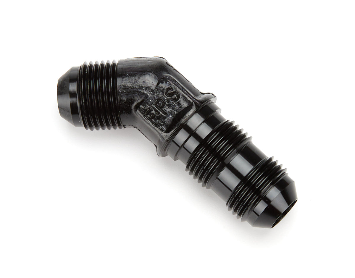 8an 45-Degree Bulkhead Fitting - Black - 483708BL