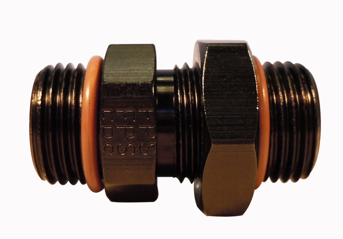 #8 ORB x #8 ORB Adapter Fitting Black - 494108BL
