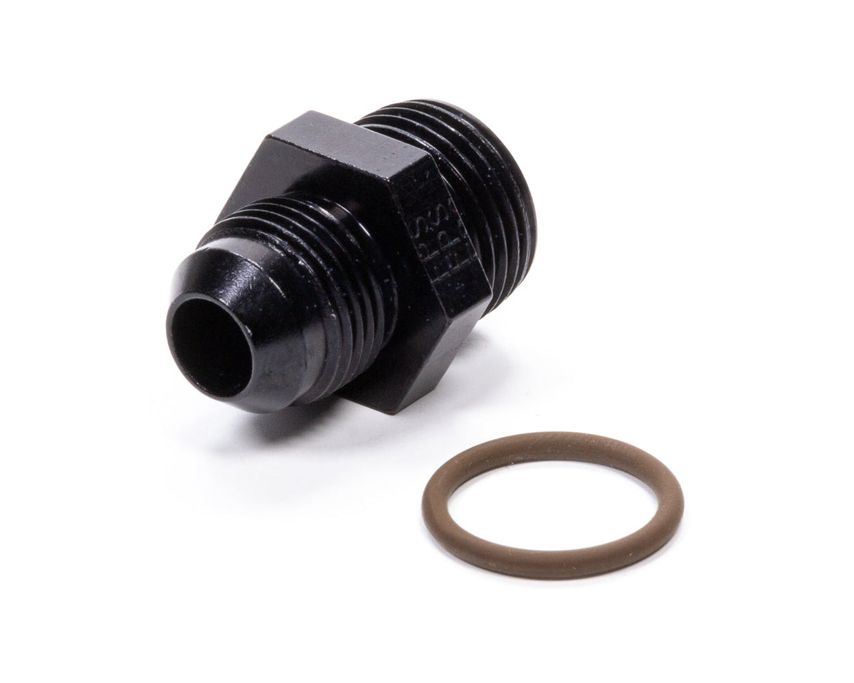 #8 x 7/8-14 (#10) Radius O-Ring Fitting Black - 495104BL