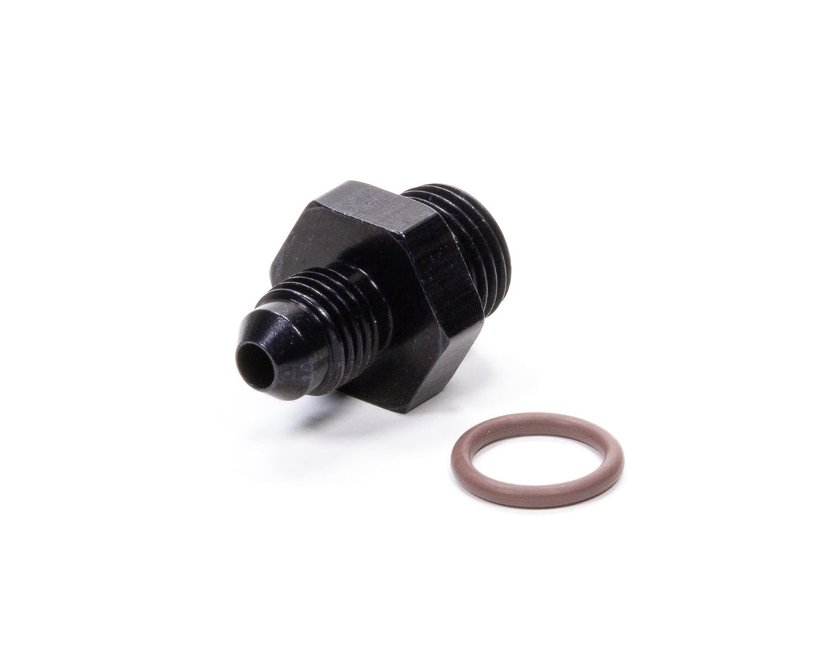 #4 x 9/16-18 (#6) Radius O-Ring Fitting Black - 495110BL