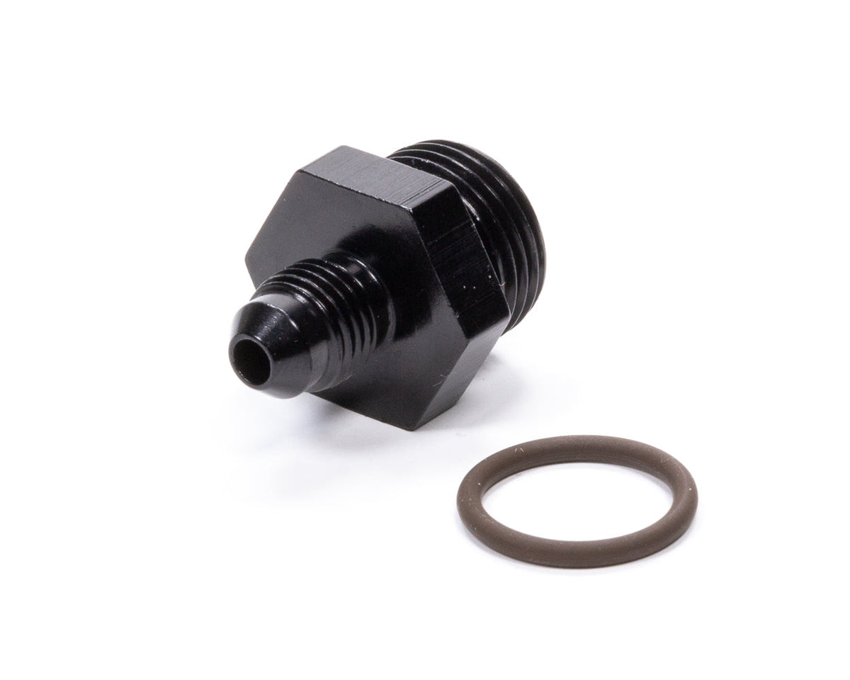 #4 x 3/4-16 (#8) Radius O-Ring Fitting Black - 495111BL