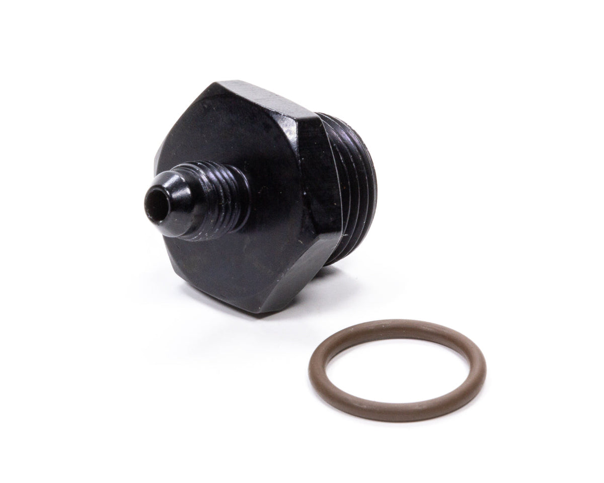 #4 x 7/8-14 (#10) Radius O-Ring Fitting Black - 495112BL