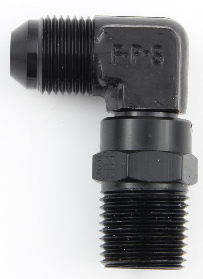 #6 x 1/2 MPT 90 Deg Swivel Adapter Black - 499168BL