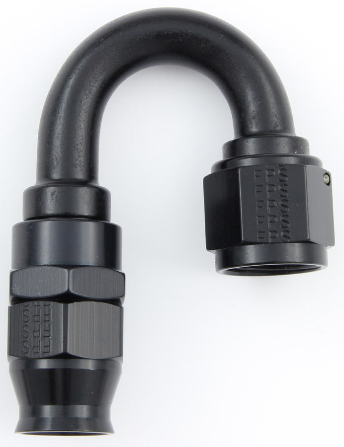 Hose Fitting #8 180 Deg PTFE Black - 681808BL
