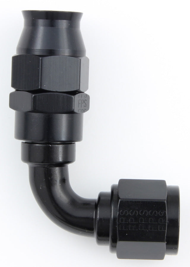 Hose Fitting #8 90 Deg PTFE Black - 689008BL