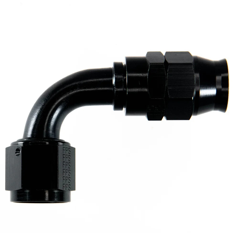 Hose Fitting #12 90 Deg PTFE Black - 689012BL
