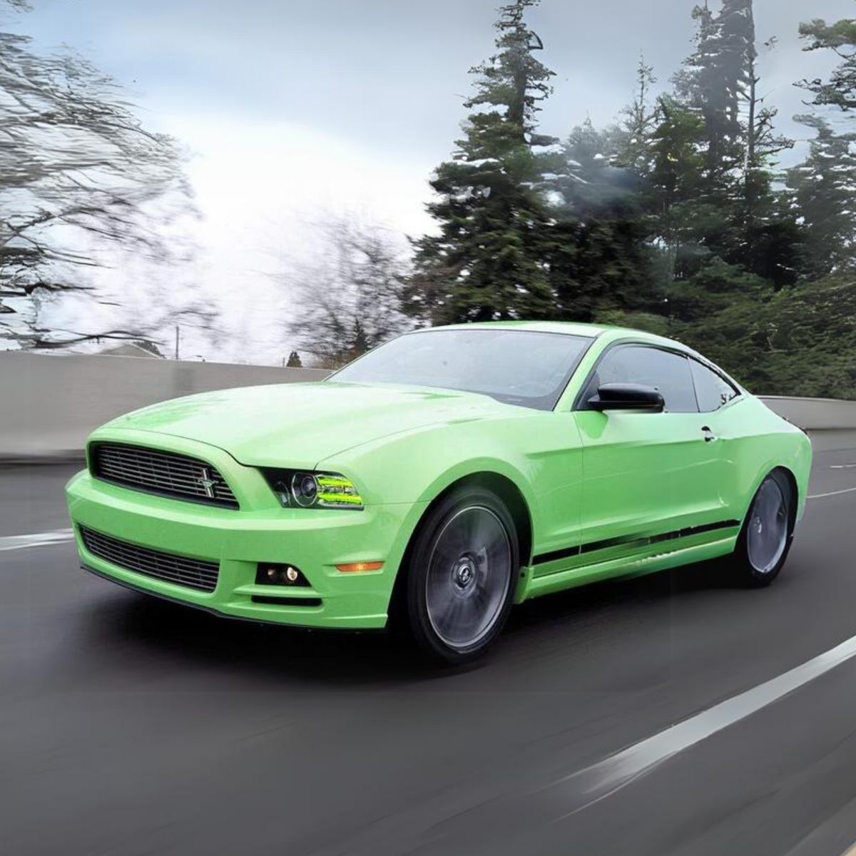 RGB Halo Kits Ford Mustang Multicolor Flow Series DRL Boards (2013-2014) - View 6