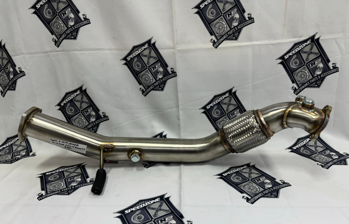 SPDZ1 K Series Header Downpipe 12-15 Civic Si & 13-15 Acura ILX Stainless Bellmouth