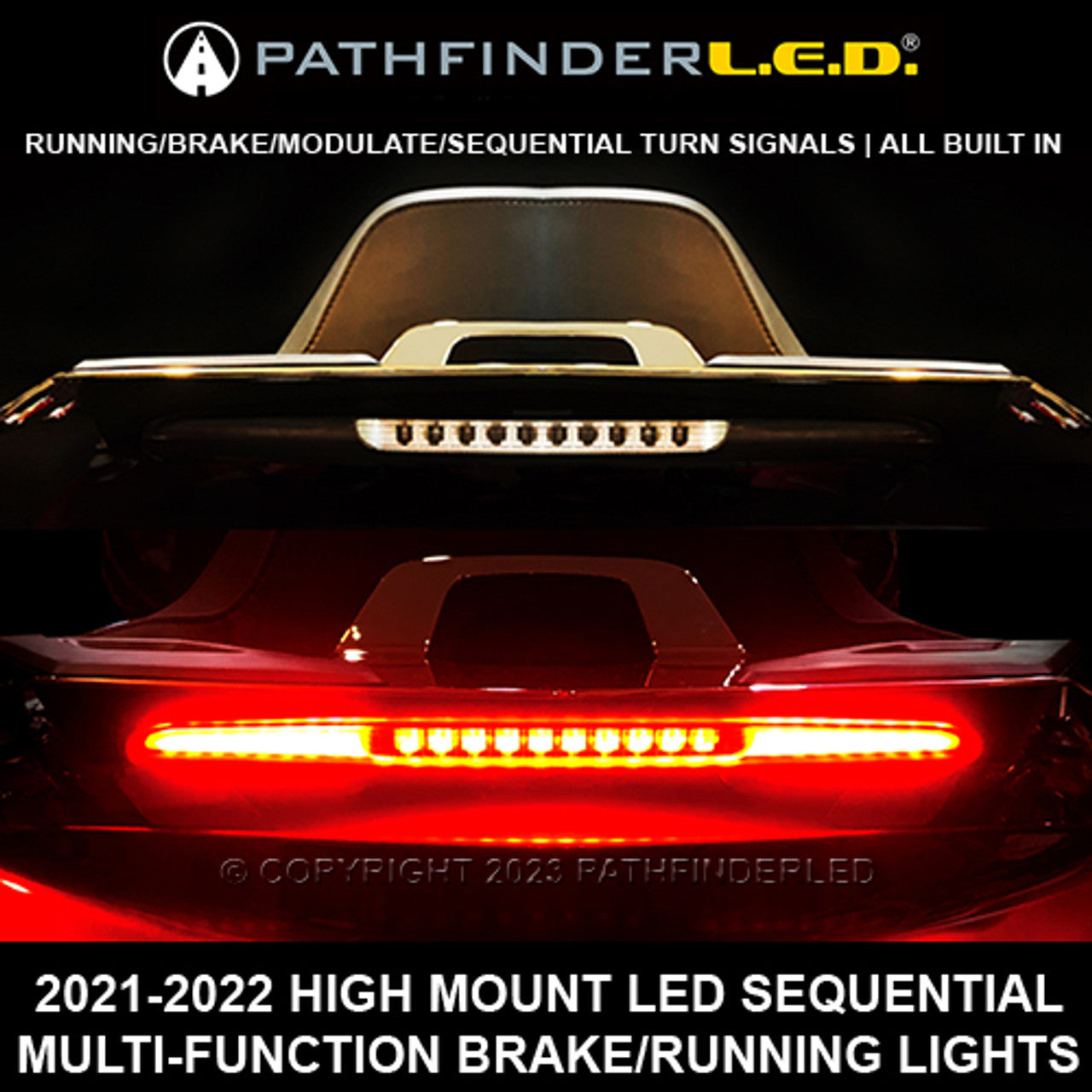 [G21HTL] 2021-2023 GOLD WING - HIGH MOUNT SEQUENTIAL LED BRAKE RUNNING LIGHTS