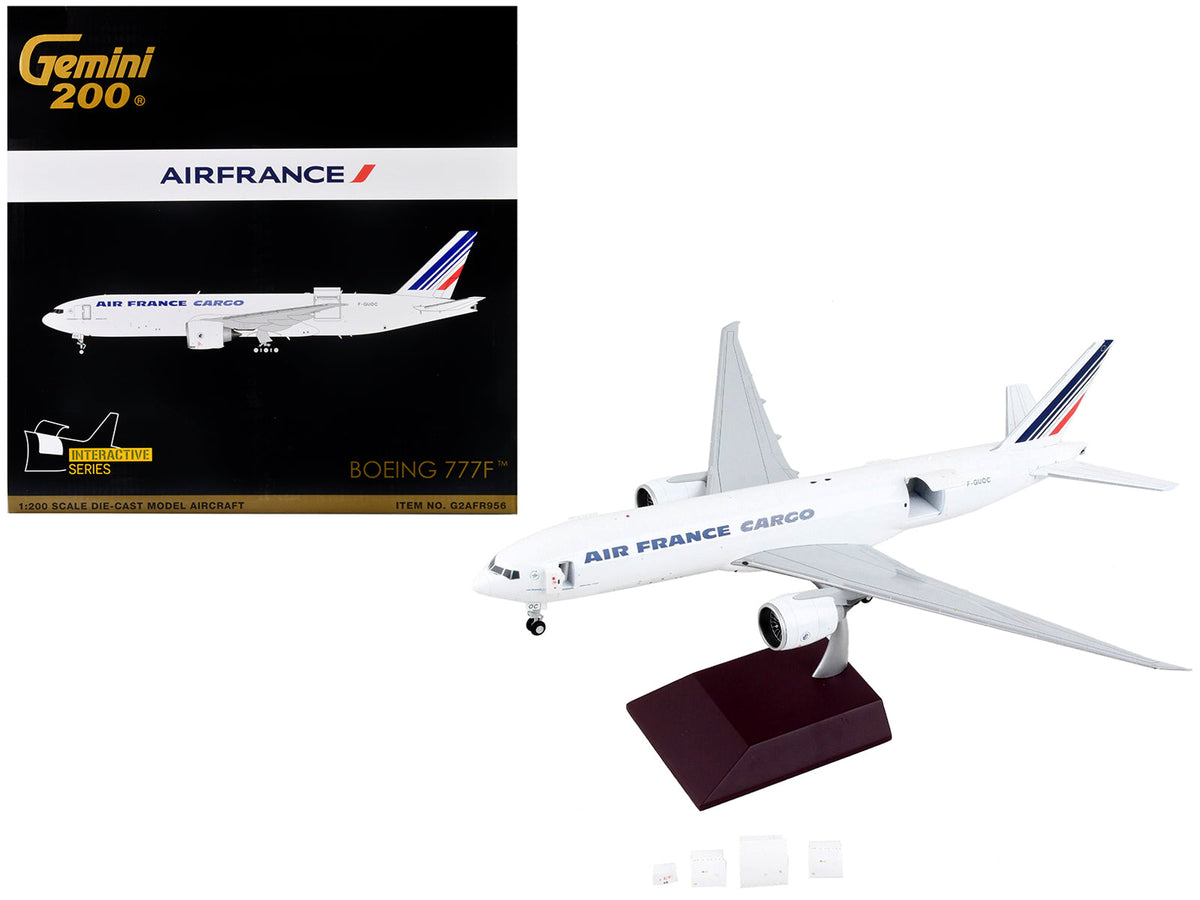 Rapid Vehicles Boeing 777F Commercial Aircraft "Air France Cargo" White with Striped Tail "Gemini...