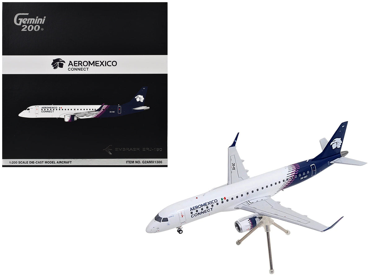 Rapid Vehicles Embraer ERJ-190 Commercial Aircraft "Aeromexico Connect" (XA-IAC) White with Blue...