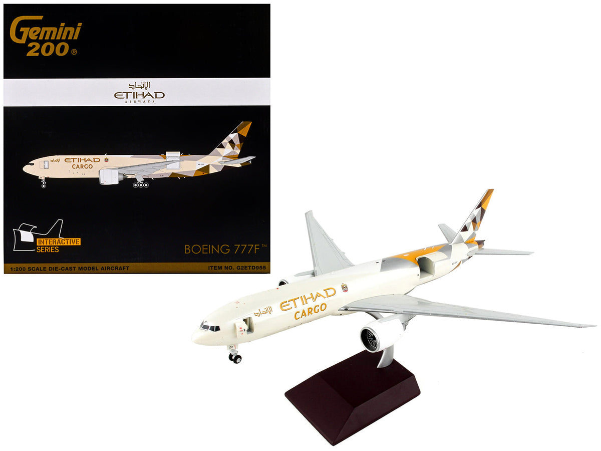 Rapid Vehicles Boeing 777F Commercial Aircraft "Etihad Airways Cargo" Beige with Tail Graphics...