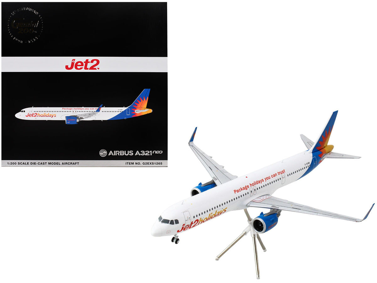Rapid Vehicles Airbus A321neo Commercial Aircraft "Jet2Holidays" (G-SUNB) White with Tail...