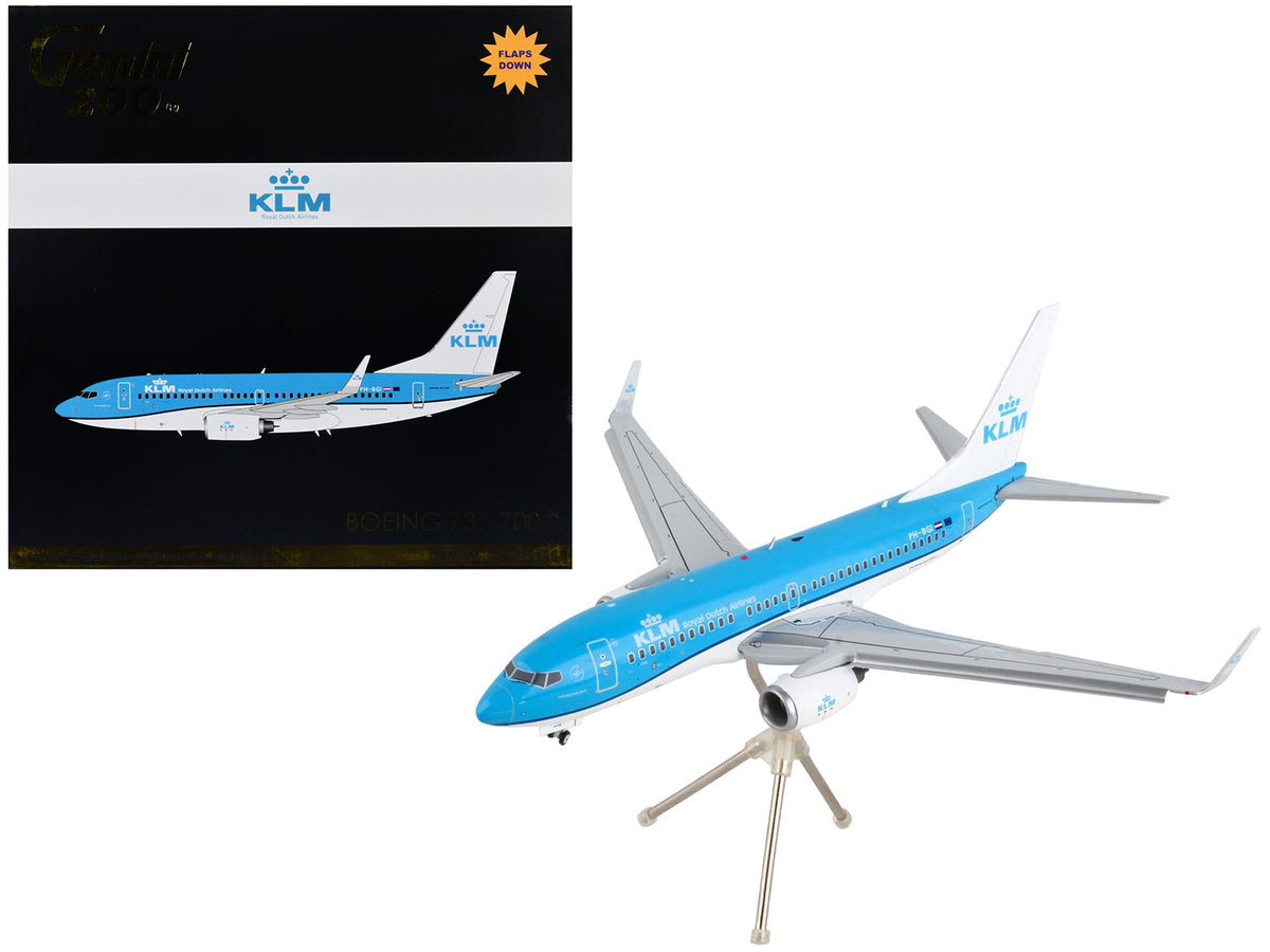 Rapid Vehicles Boeing 737-700 Commercial Aircraft with Flaps Down "KLM Royal Dutch Airlines" Blue...