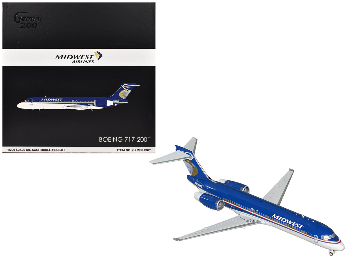 Rapid Vehicles Boeing 717-200 Commercial Aircraft "Midwest Airlines" (N920ME) Blue and White...