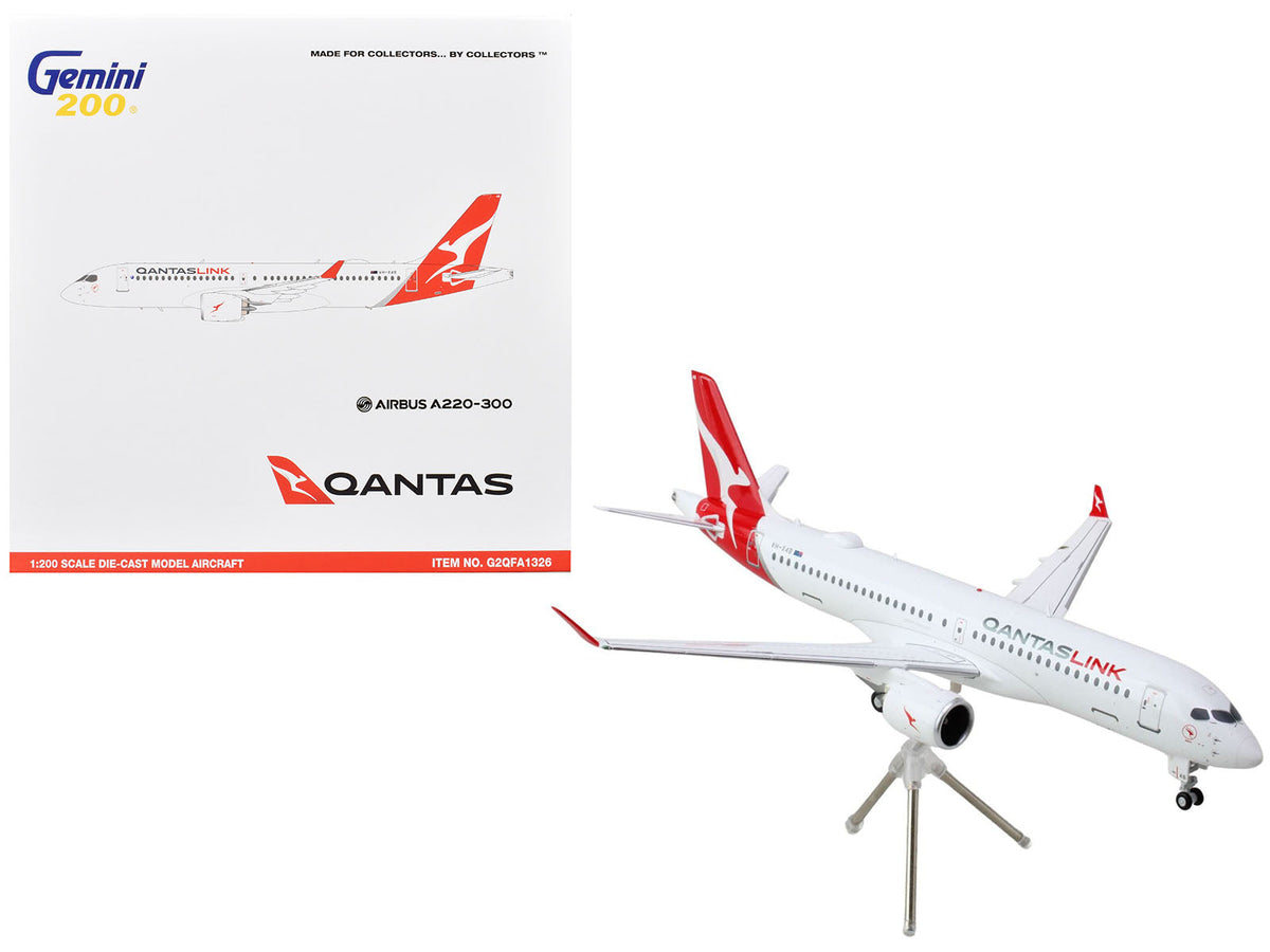 Rapid Vehicles Airbus A220-300 Commercial Aircraft "QantasLink - Qantas Airways" (VH-4XB) White...