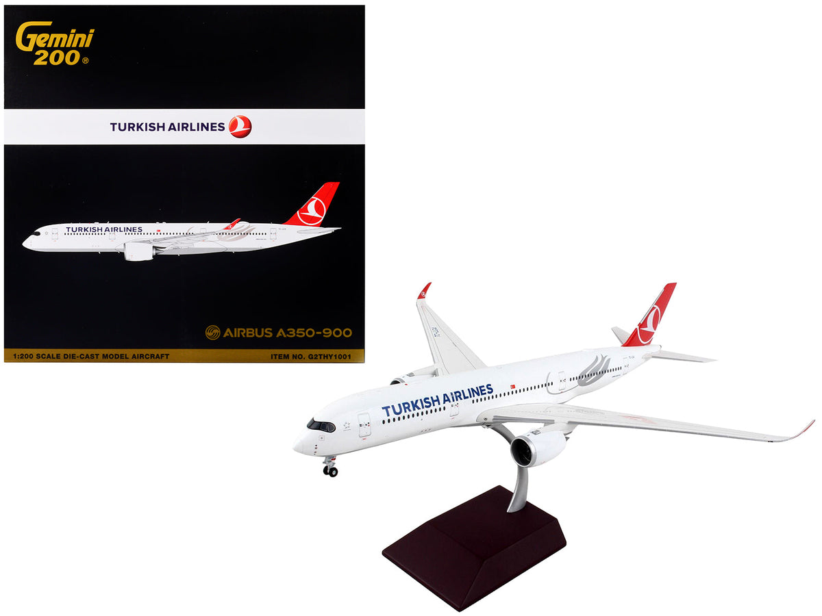 Rapid Vehicles Airbus A350-900 Commercial Aircraft "Turkish Airlines" White with Red Tail "Gemini...